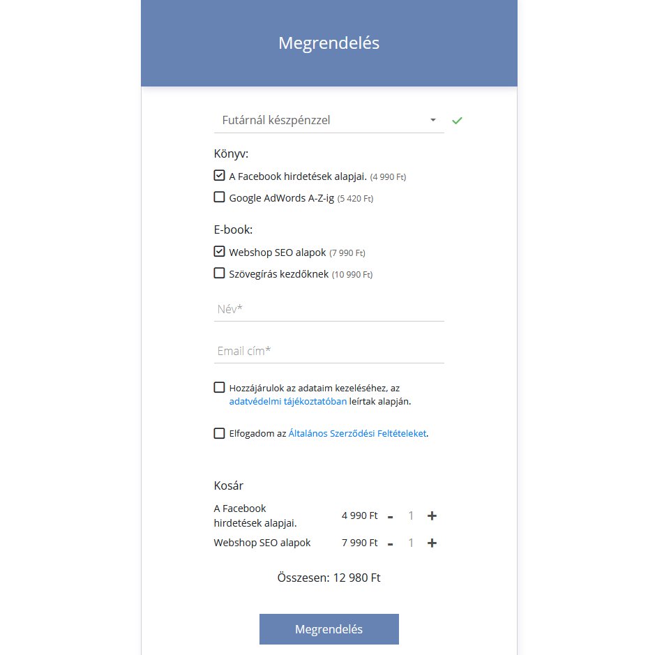 talizmán vásárlások modul